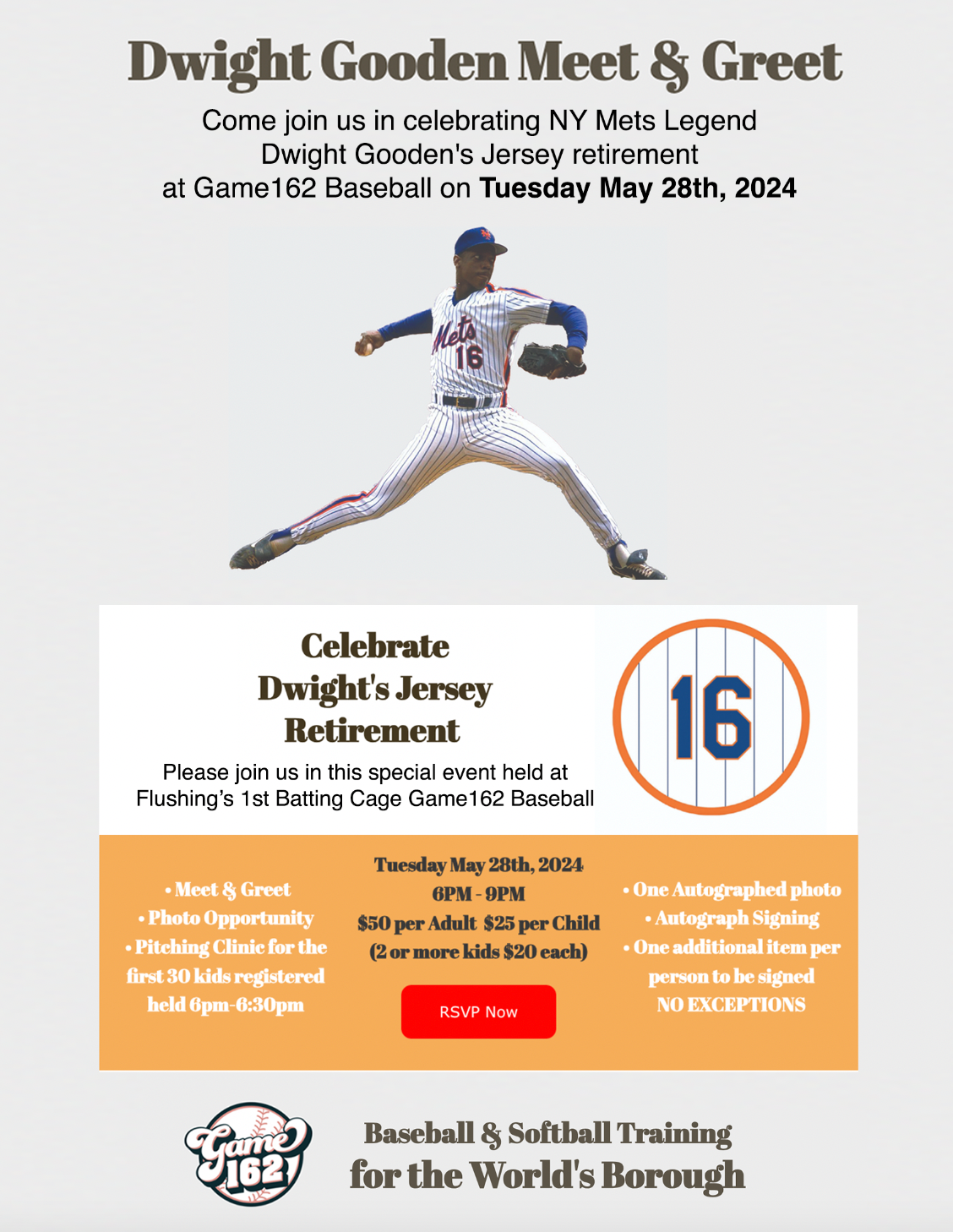 Dwight Gooden Meet & Greet Admission